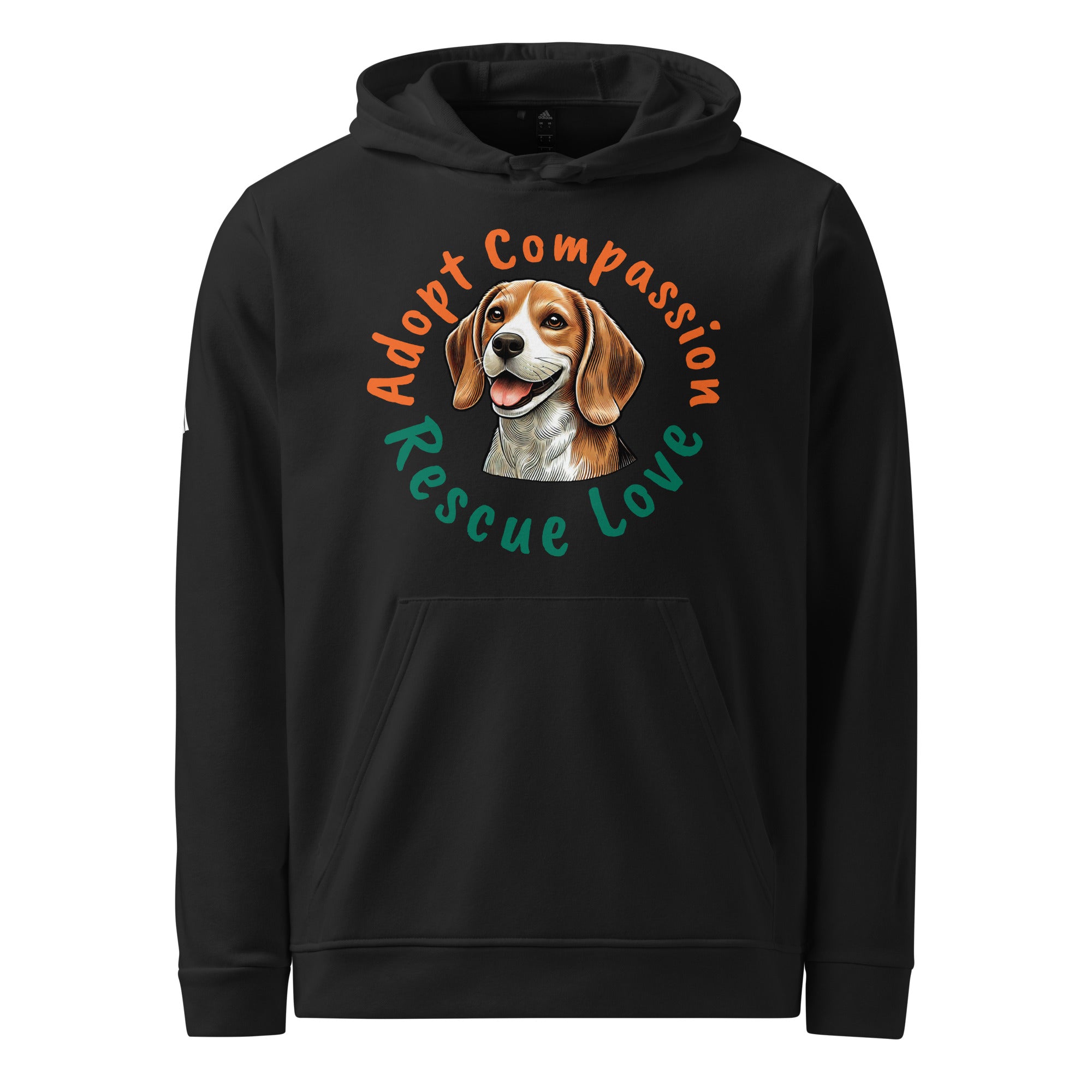 Kindness Ranch "Adopt Compassion, Rescue Love" adidas fleece hoodie