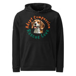 Load image into Gallery viewer, Kindness Ranch &quot;Adopt Compassion, Rescue Love&quot; adidas fleece hoodie
