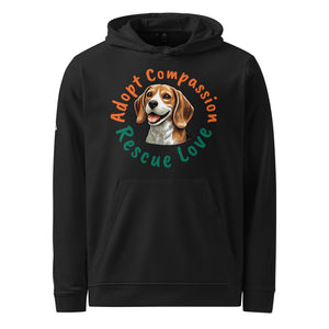 Kindness Ranch "Adopt Compassion, Rescue Love" adidas fleece hoodie