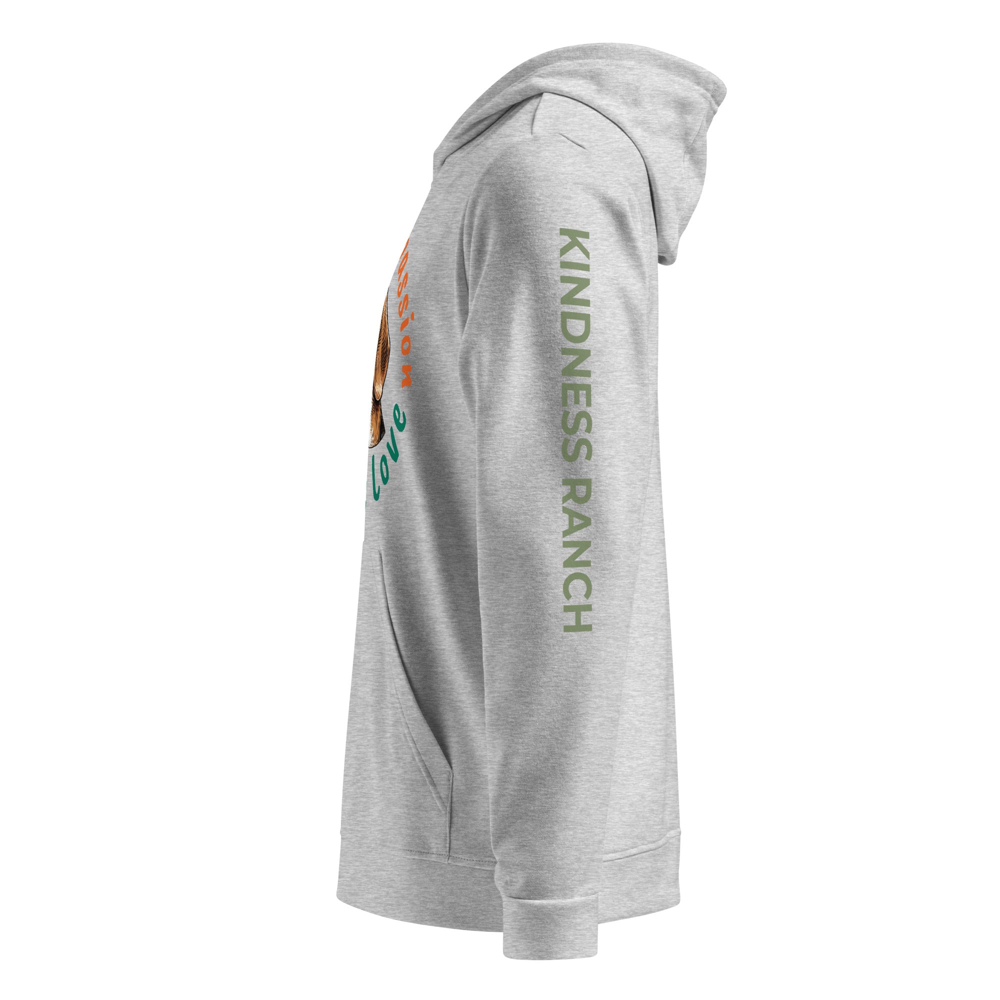 Kindness Ranch "Adopt Compassion, Rescue Love" adidas fleece hoodie