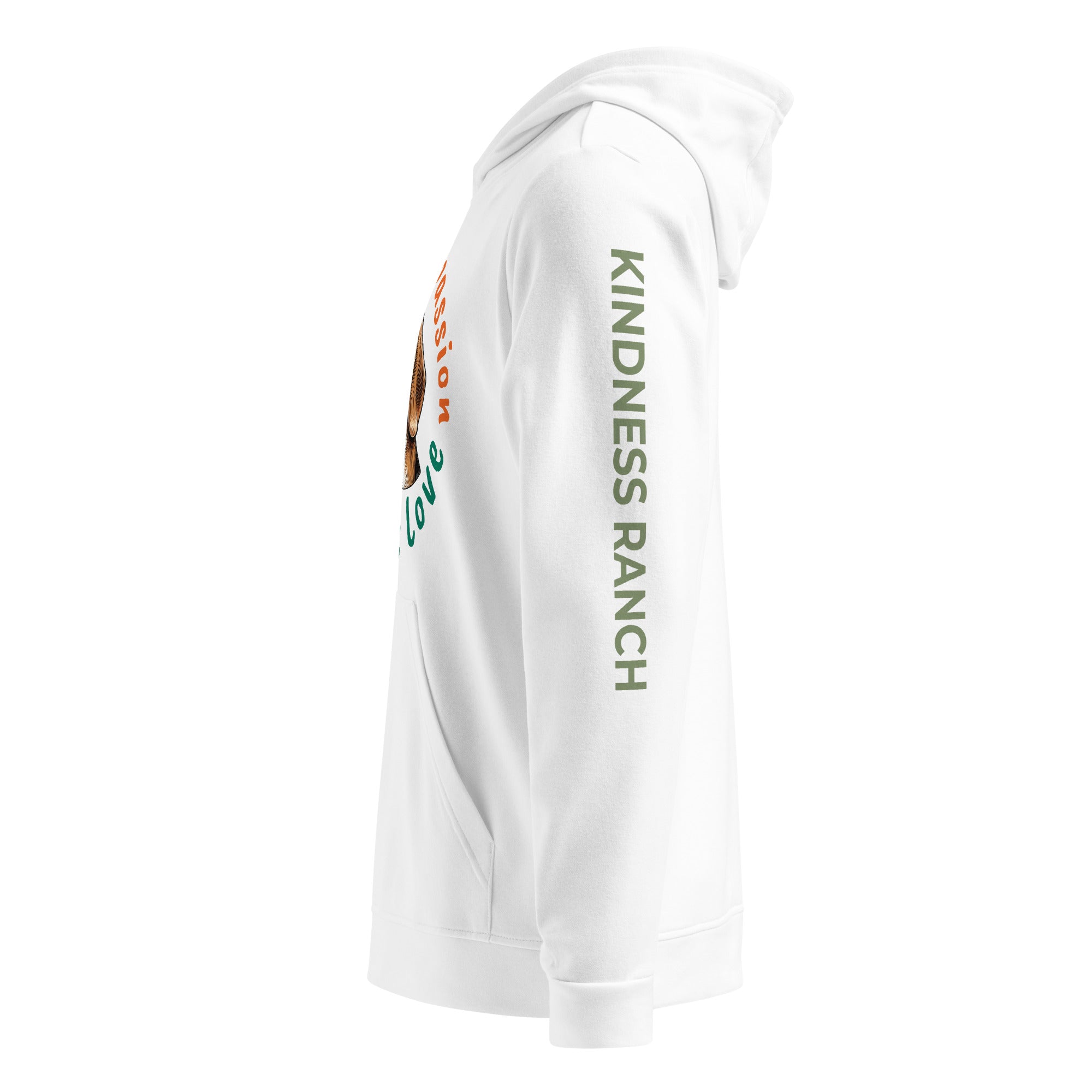 Kindness Ranch "Adopt Compassion, Rescue Love" adidas fleece hoodie