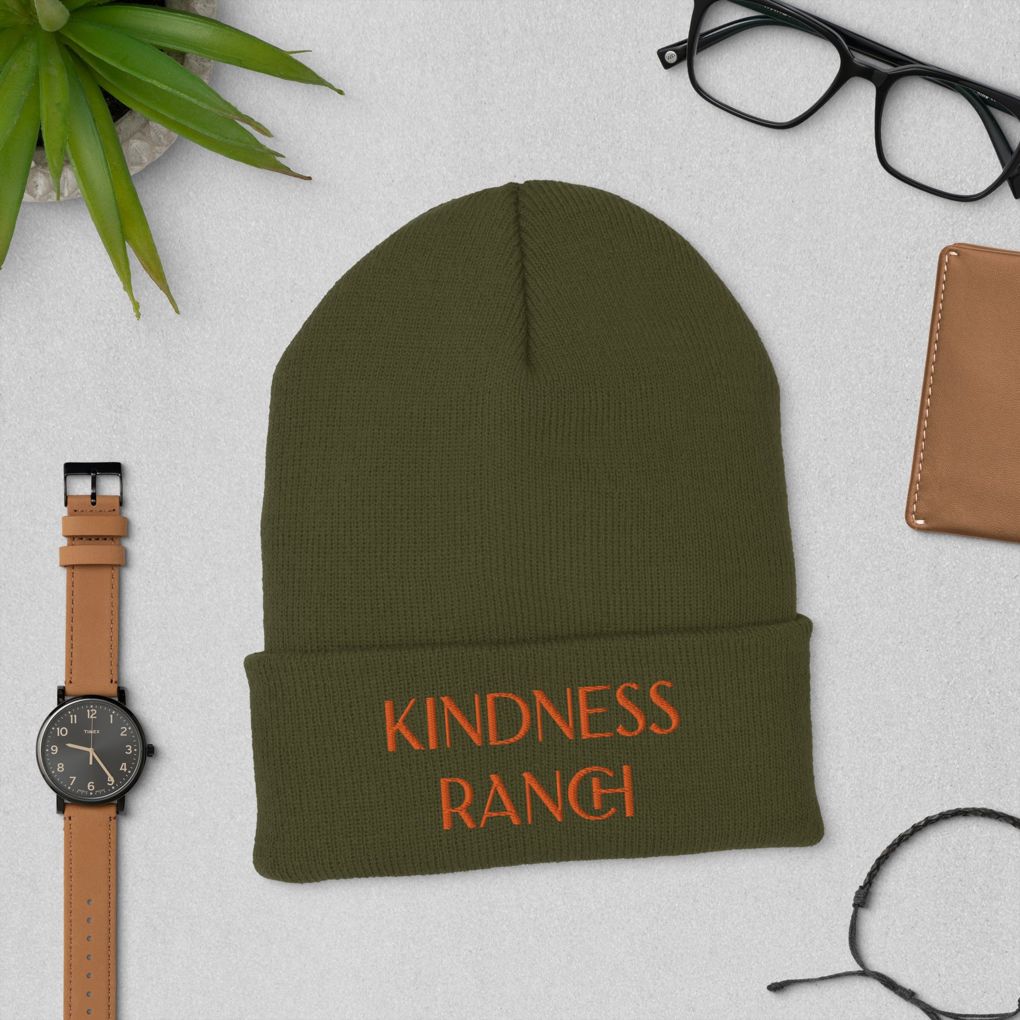 Kindness Ranch "Adopt Compassion, Rescue Love" Cuffed Beanie