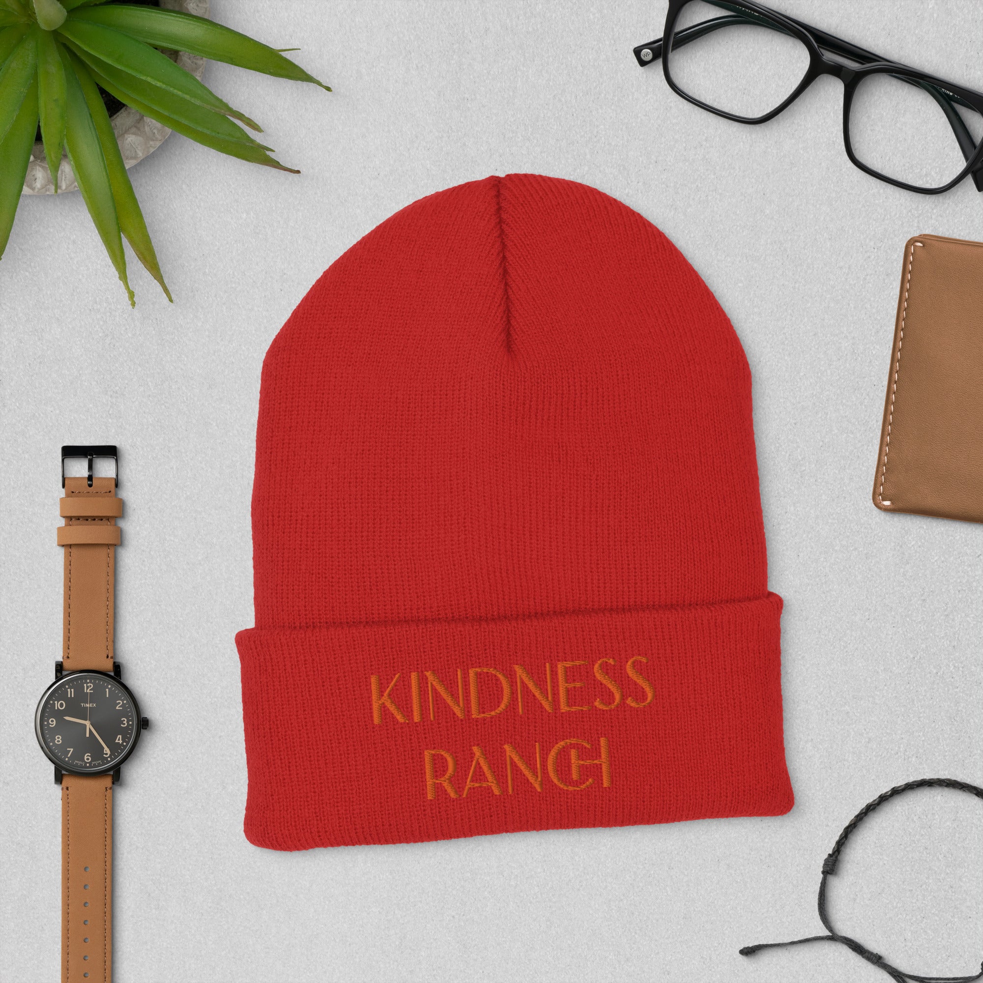 Kindness Ranch "Adopt Compassion, Rescue Love" Cuffed Beanie