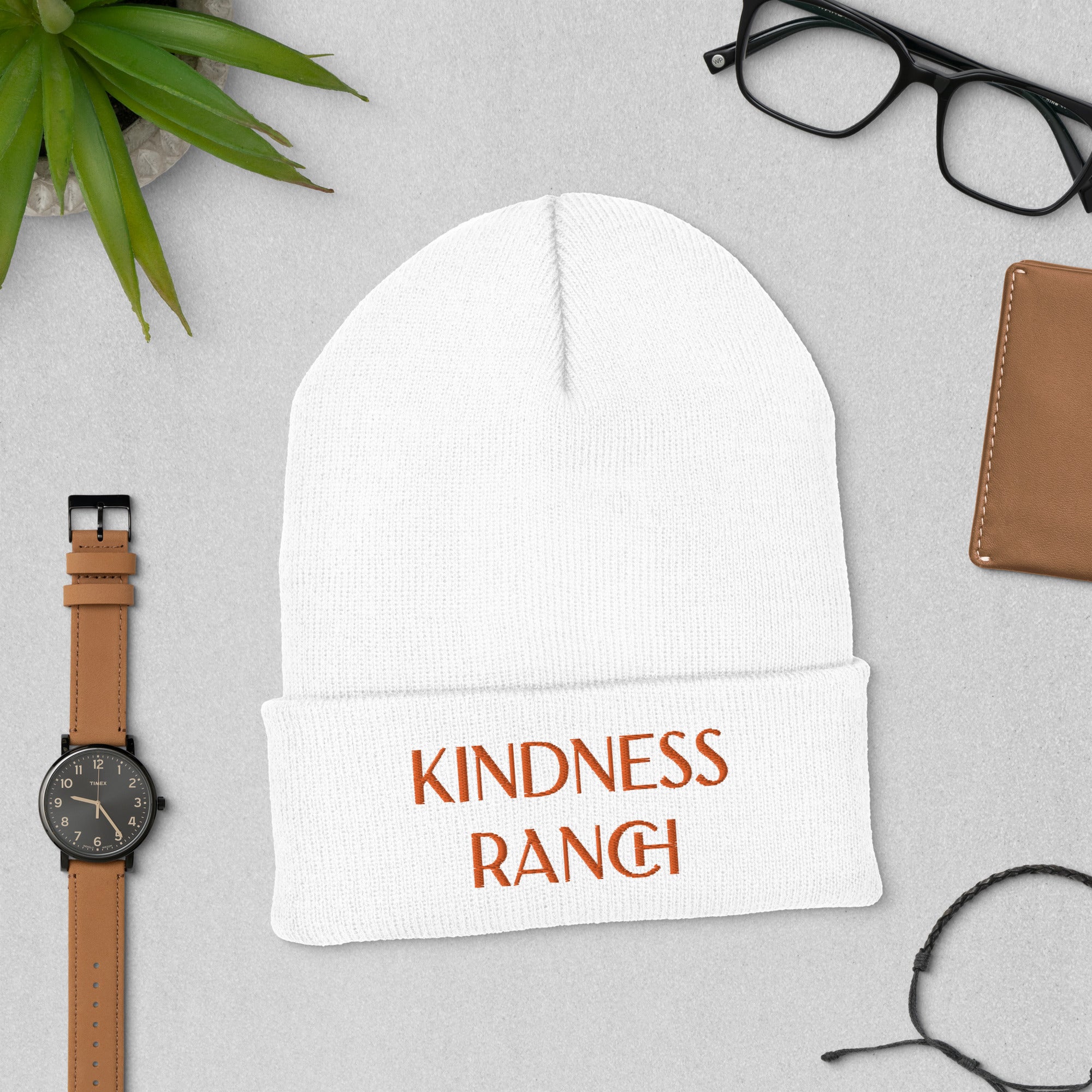 Kindness Ranch "Adopt Compassion, Rescue Love" Cuffed Beanie