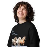 Load image into Gallery viewer, Horses &#39;Let It Snow&#39; Holiday Eco-Sweatshirt
